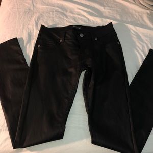 Shinestar leather jeans